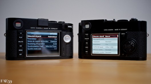 Leica M et M9 - Les menus